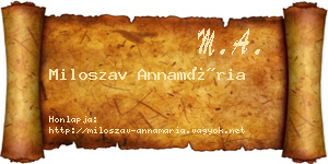 Miloszav Annamária névjegykártya